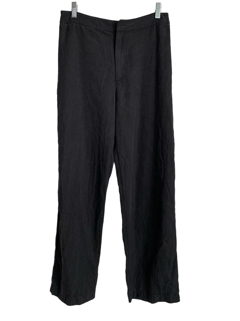 CHICOS Women’s Black Silk Trouser Pants
